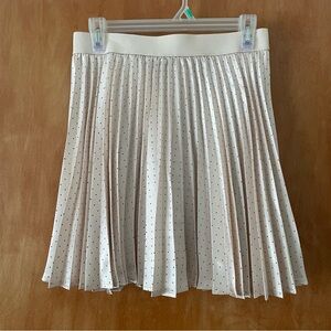 Elegant Cream Pleated Skirt